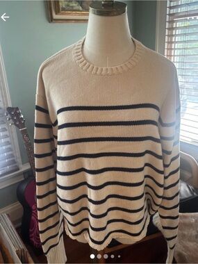 Brandy Melville Striped Crewneck Sweater one size
